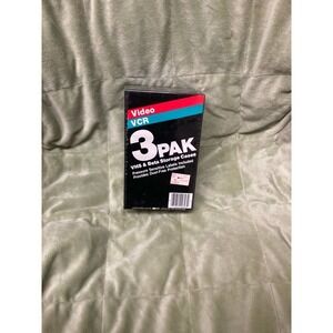 LOT of 3 Video Empty Storage Cases for Beta or VHS formats New Old Stock Sealed